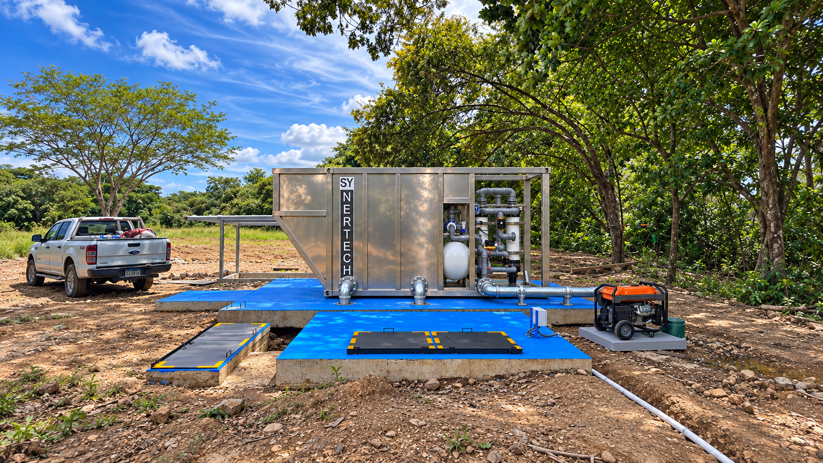 ACUABOX instalada para tratamiento de agua superficial